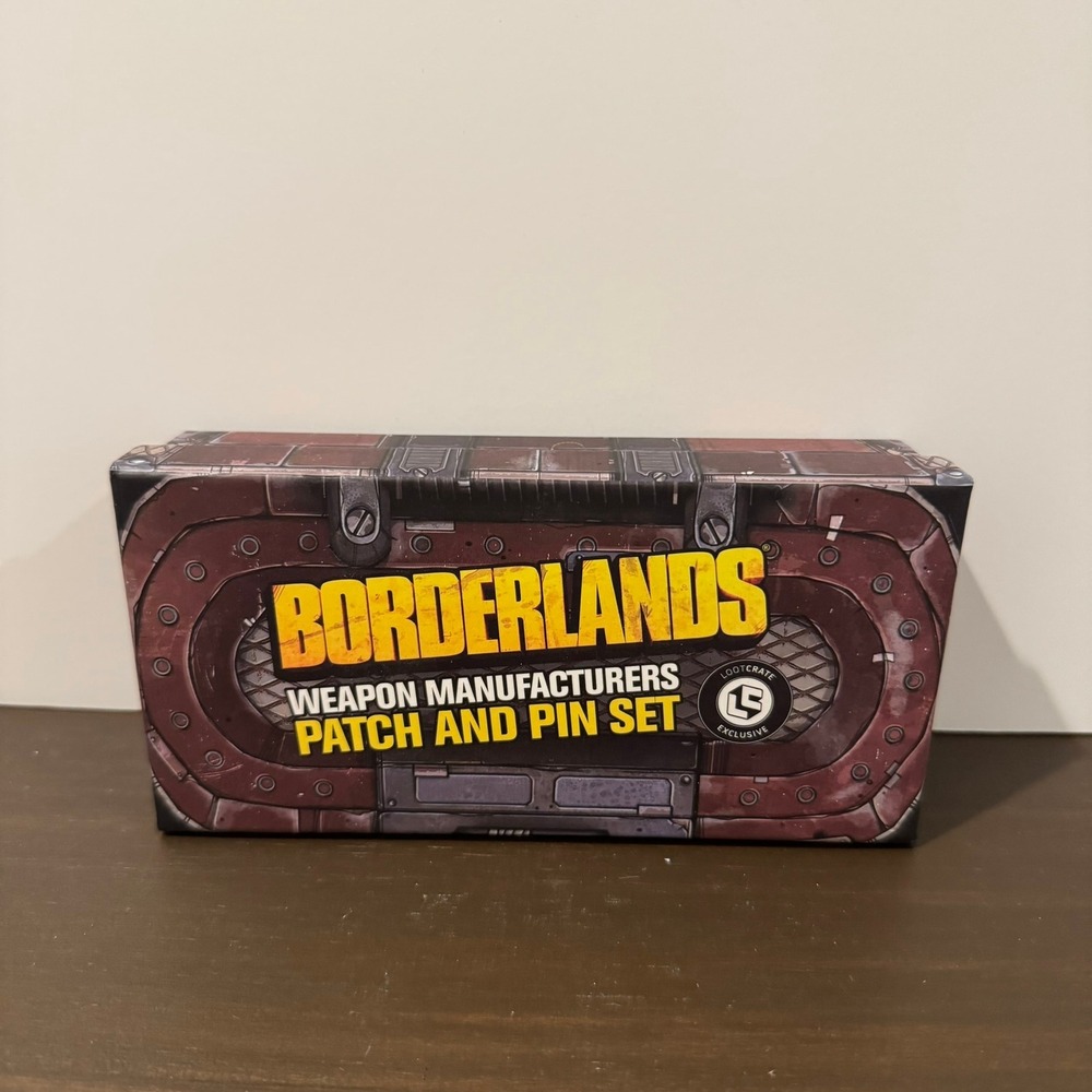 Borderlands Weapon Manufacturers Patch and Pin Set Loot Crate Exclusive New 2017 - Picture 3 of 9